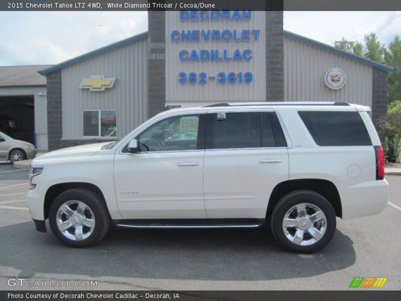 White Diamond Tricoat / Cocoa/Dune 2015 Chevrolet Tahoe LTZ 4WD