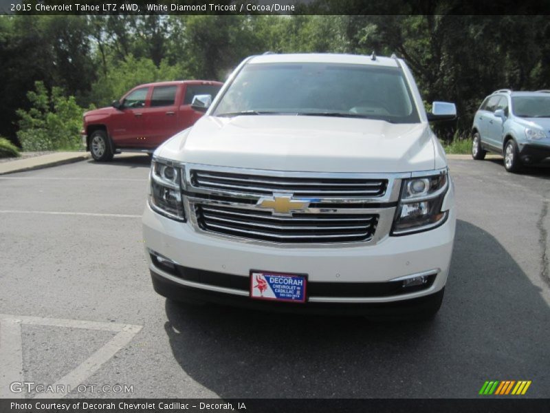 White Diamond Tricoat / Cocoa/Dune 2015 Chevrolet Tahoe LTZ 4WD