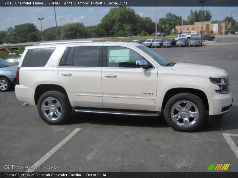 White Diamond Tricoat / Cocoa/Dune 2015 Chevrolet Tahoe LTZ 4WD