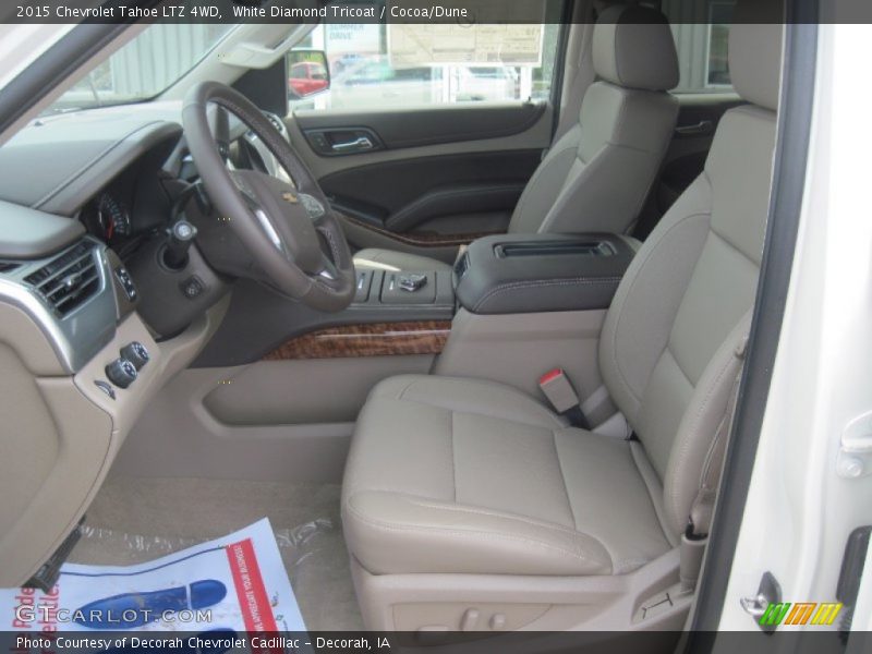 White Diamond Tricoat / Cocoa/Dune 2015 Chevrolet Tahoe LTZ 4WD