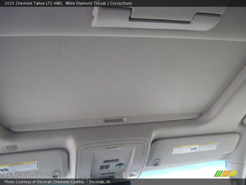 White Diamond Tricoat / Cocoa/Dune 2015 Chevrolet Tahoe LTZ 4WD
