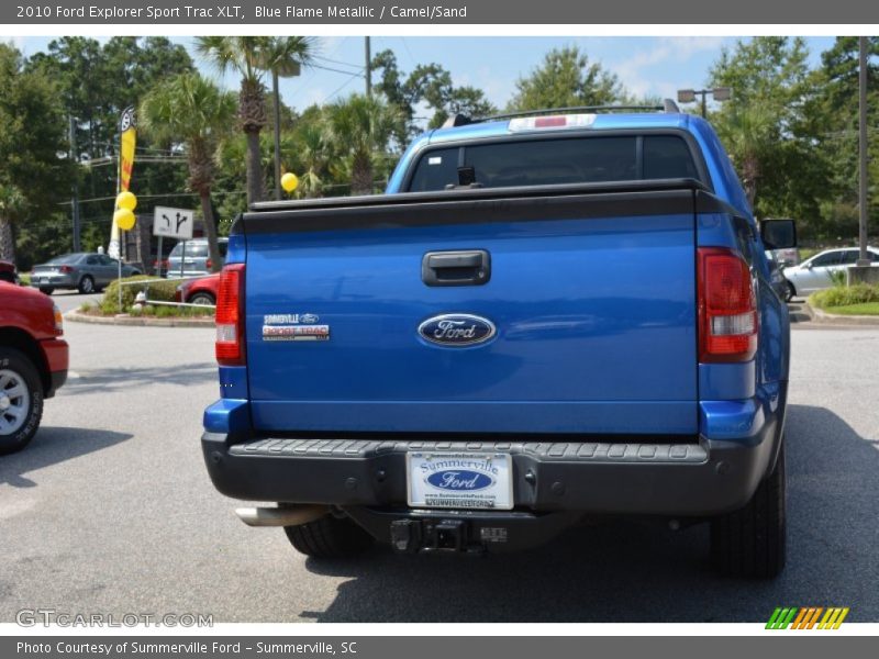 Blue Flame Metallic / Camel/Sand 2010 Ford Explorer Sport Trac XLT