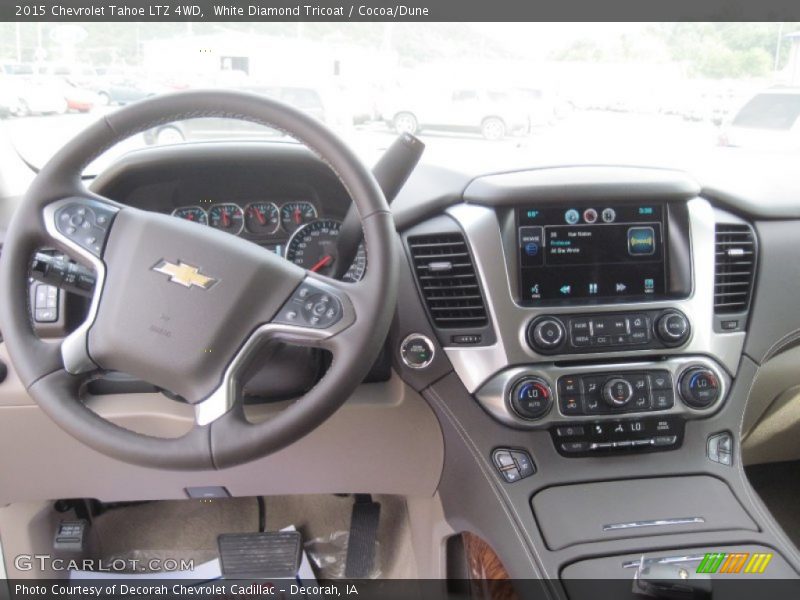 White Diamond Tricoat / Cocoa/Dune 2015 Chevrolet Tahoe LTZ 4WD