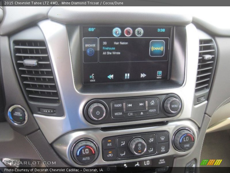 White Diamond Tricoat / Cocoa/Dune 2015 Chevrolet Tahoe LTZ 4WD
