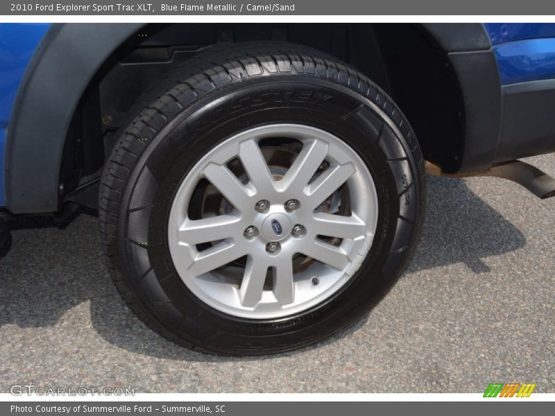 Blue Flame Metallic / Camel/Sand 2010 Ford Explorer Sport Trac XLT