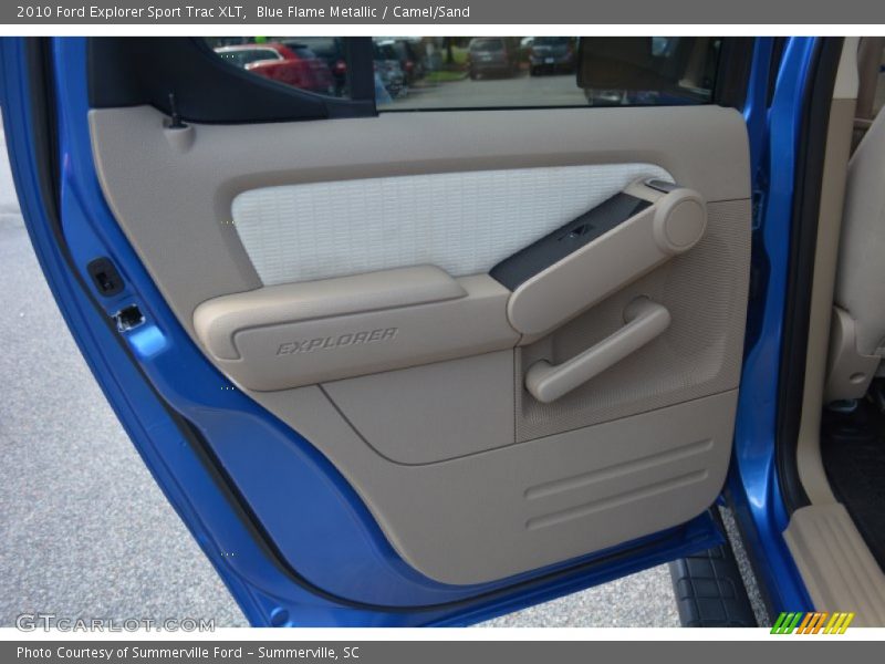 Blue Flame Metallic / Camel/Sand 2010 Ford Explorer Sport Trac XLT