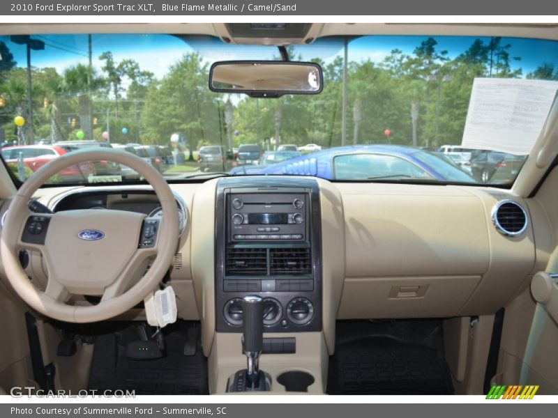Blue Flame Metallic / Camel/Sand 2010 Ford Explorer Sport Trac XLT