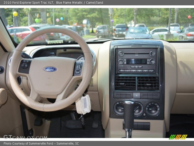 Blue Flame Metallic / Camel/Sand 2010 Ford Explorer Sport Trac XLT