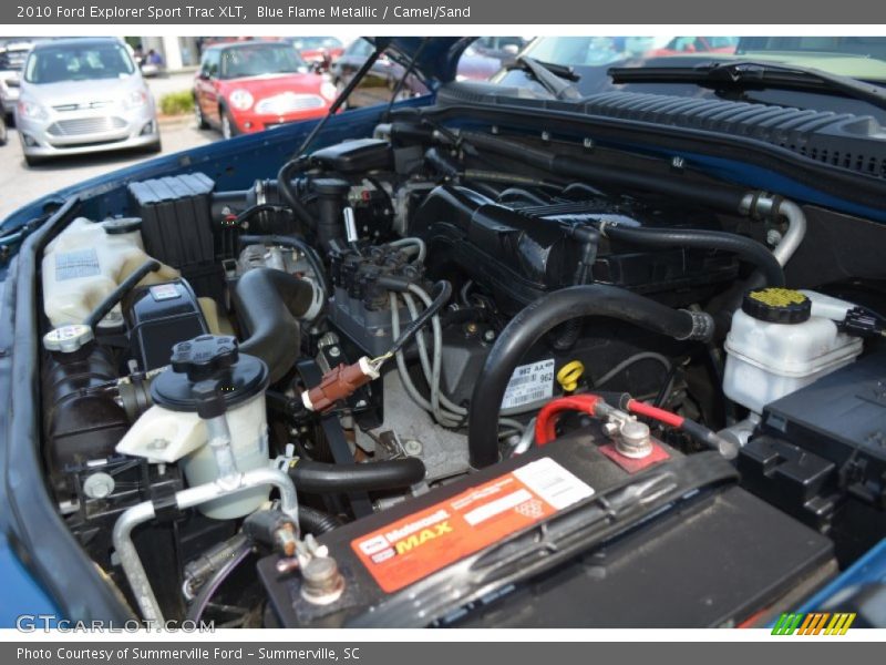 Blue Flame Metallic / Camel/Sand 2010 Ford Explorer Sport Trac XLT