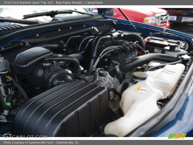 Blue Flame Metallic / Camel/Sand 2010 Ford Explorer Sport Trac XLT