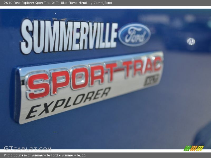 Blue Flame Metallic / Camel/Sand 2010 Ford Explorer Sport Trac XLT