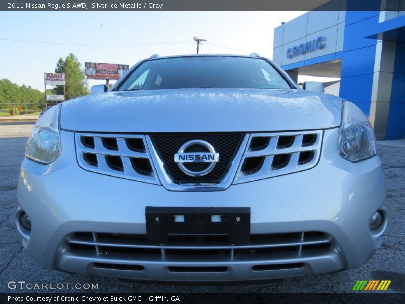 Silver Ice Metallic / Gray 2011 Nissan Rogue S AWD