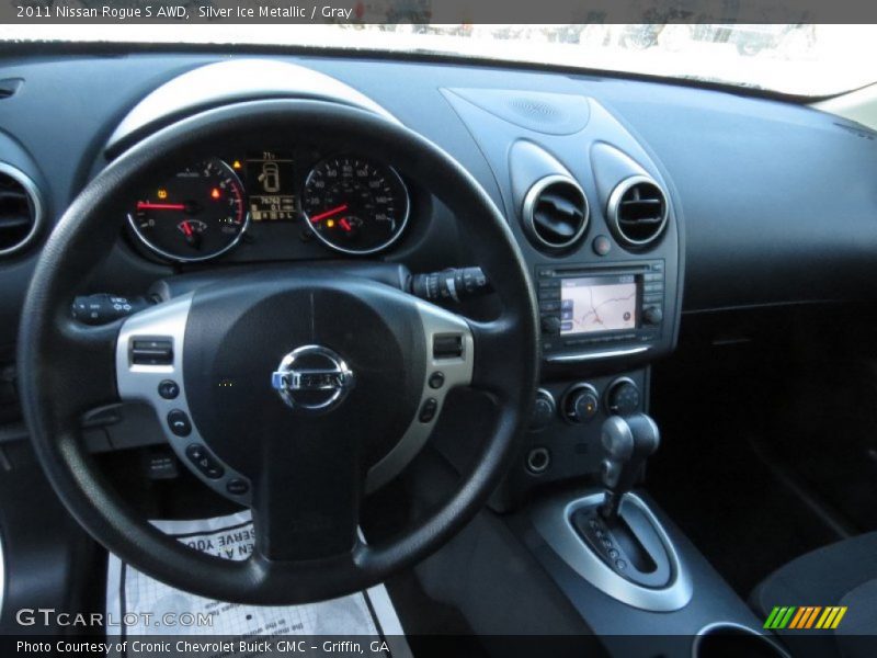 Silver Ice Metallic / Gray 2011 Nissan Rogue S AWD