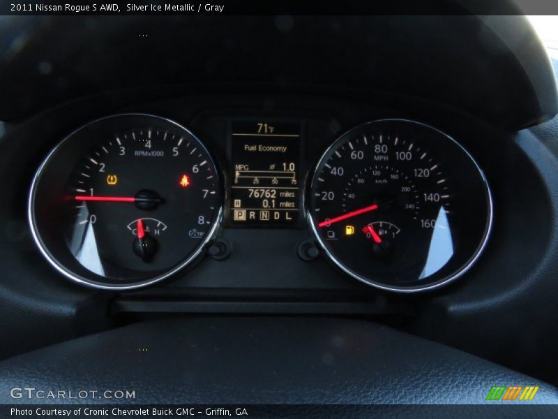 Silver Ice Metallic / Gray 2011 Nissan Rogue S AWD