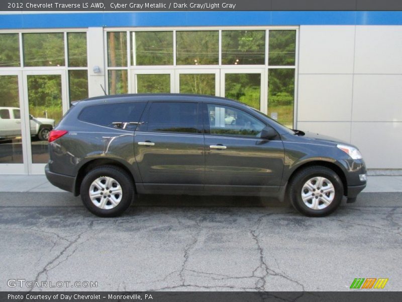 Cyber Gray Metallic / Dark Gray/Light Gray 2012 Chevrolet Traverse LS AWD