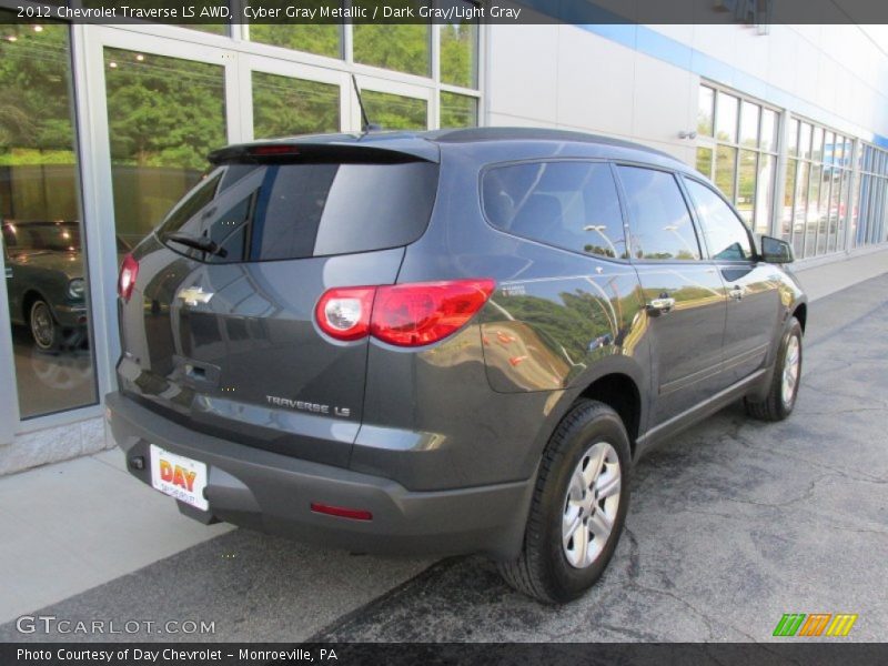 Cyber Gray Metallic / Dark Gray/Light Gray 2012 Chevrolet Traverse LS AWD