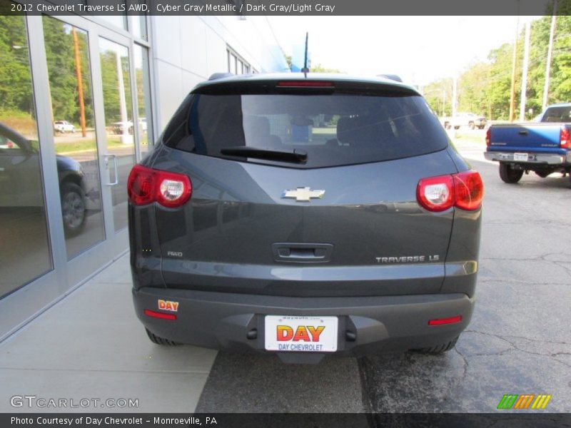 Cyber Gray Metallic / Dark Gray/Light Gray 2012 Chevrolet Traverse LS AWD