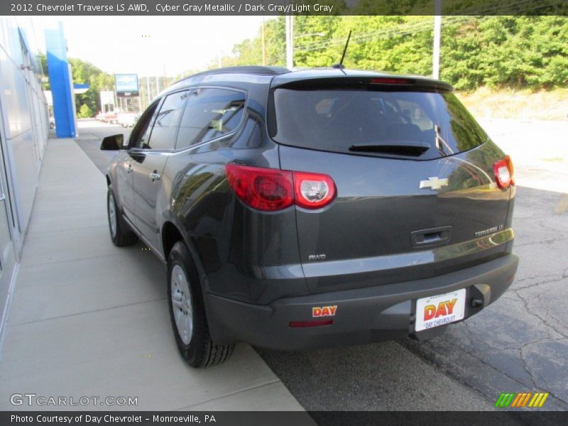 Cyber Gray Metallic / Dark Gray/Light Gray 2012 Chevrolet Traverse LS AWD