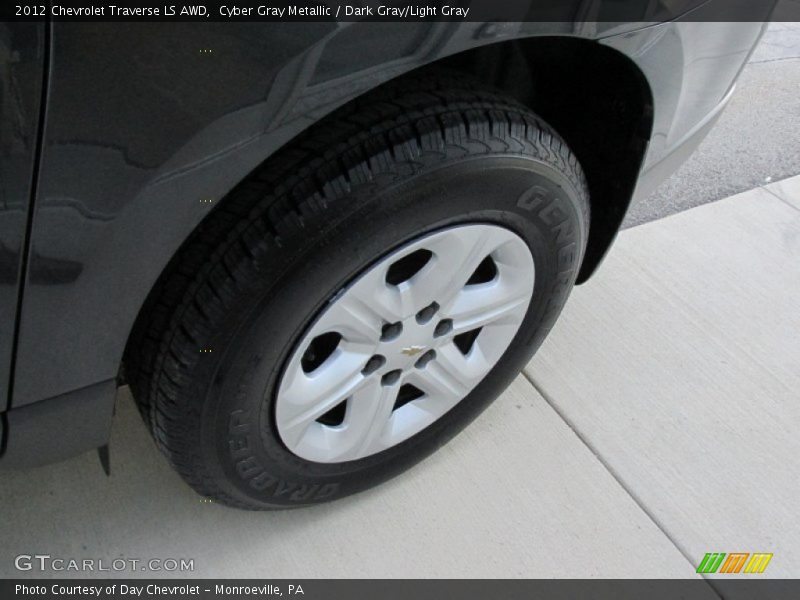Cyber Gray Metallic / Dark Gray/Light Gray 2012 Chevrolet Traverse LS AWD