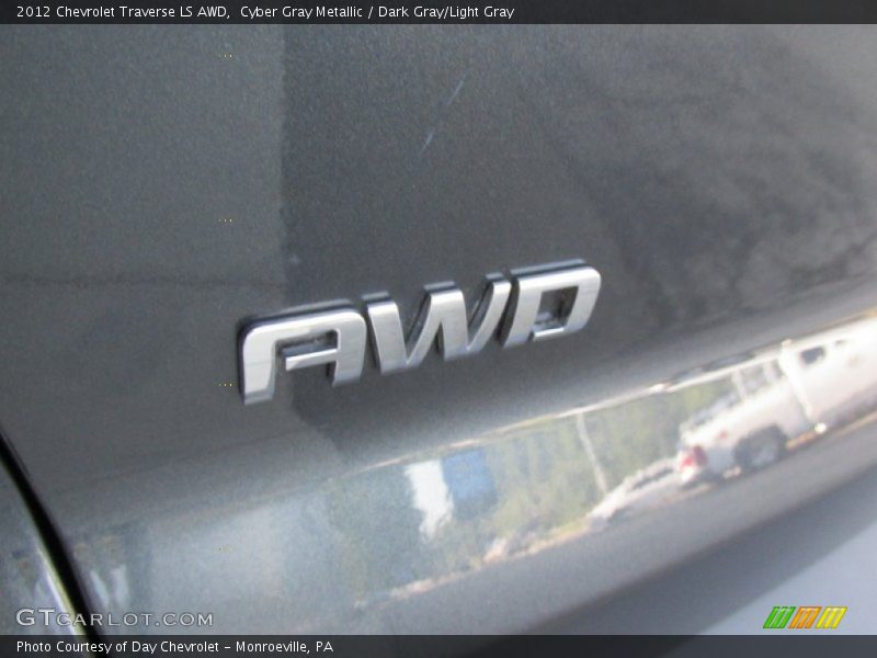 Cyber Gray Metallic / Dark Gray/Light Gray 2012 Chevrolet Traverse LS AWD