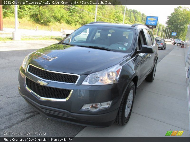 Cyber Gray Metallic / Dark Gray/Light Gray 2012 Chevrolet Traverse LS AWD