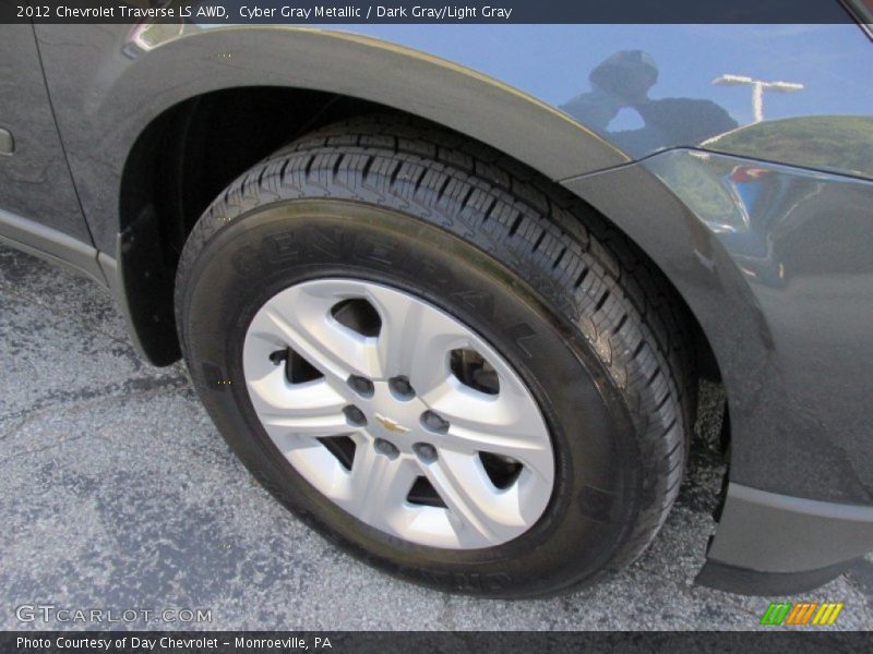 Cyber Gray Metallic / Dark Gray/Light Gray 2012 Chevrolet Traverse LS AWD