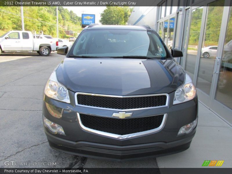 Cyber Gray Metallic / Dark Gray/Light Gray 2012 Chevrolet Traverse LS AWD