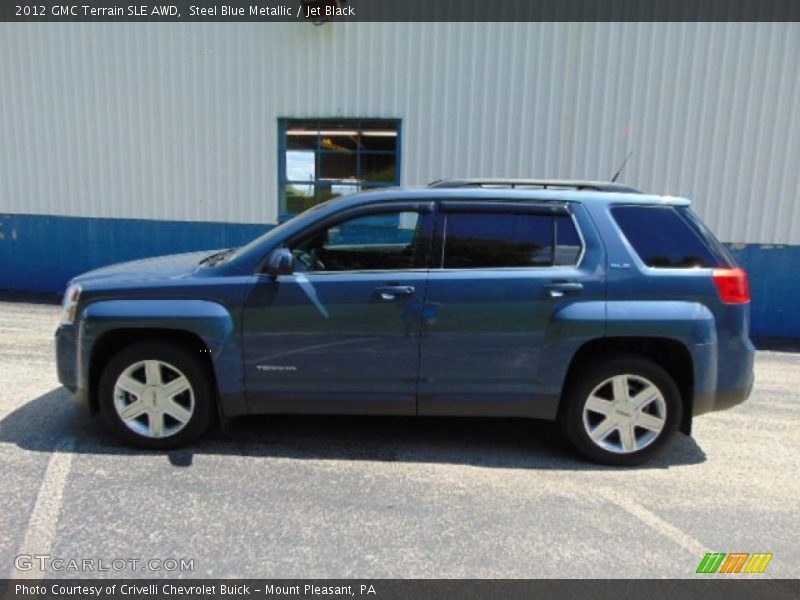 Steel Blue Metallic / Jet Black 2012 GMC Terrain SLE AWD