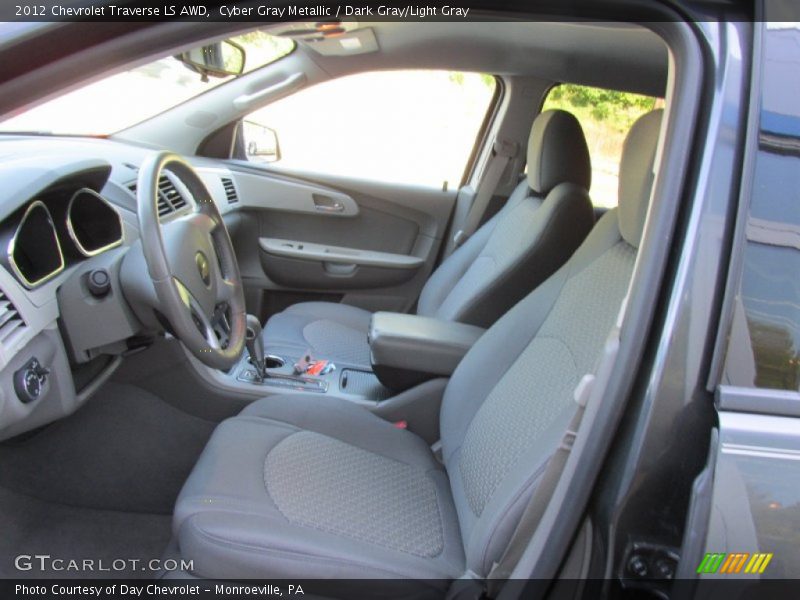 Cyber Gray Metallic / Dark Gray/Light Gray 2012 Chevrolet Traverse LS AWD