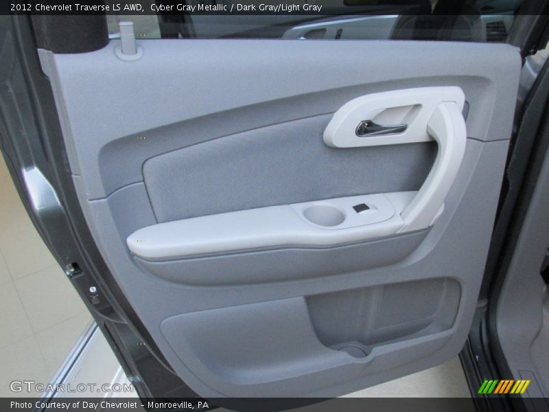 Cyber Gray Metallic / Dark Gray/Light Gray 2012 Chevrolet Traverse LS AWD