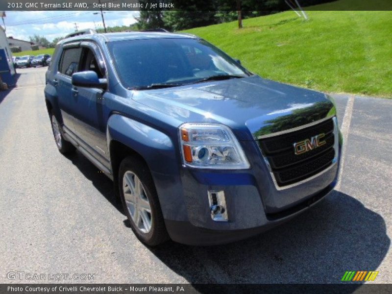 Steel Blue Metallic / Jet Black 2012 GMC Terrain SLE AWD