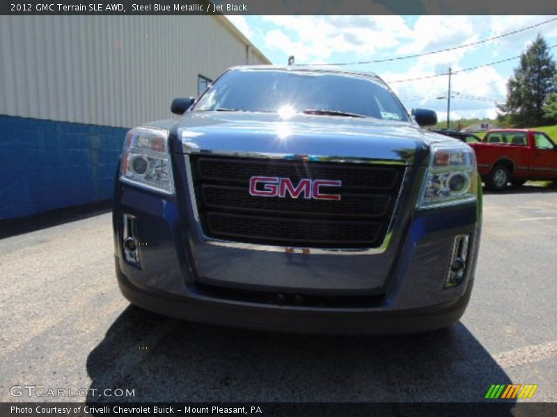 Steel Blue Metallic / Jet Black 2012 GMC Terrain SLE AWD