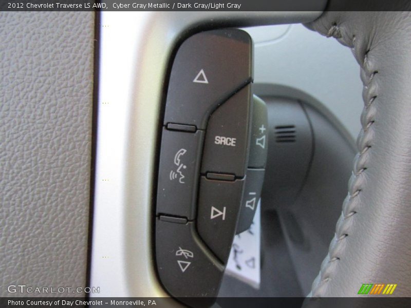 Cyber Gray Metallic / Dark Gray/Light Gray 2012 Chevrolet Traverse LS AWD