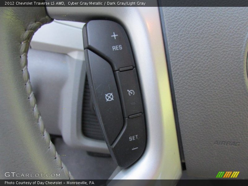 Cyber Gray Metallic / Dark Gray/Light Gray 2012 Chevrolet Traverse LS AWD