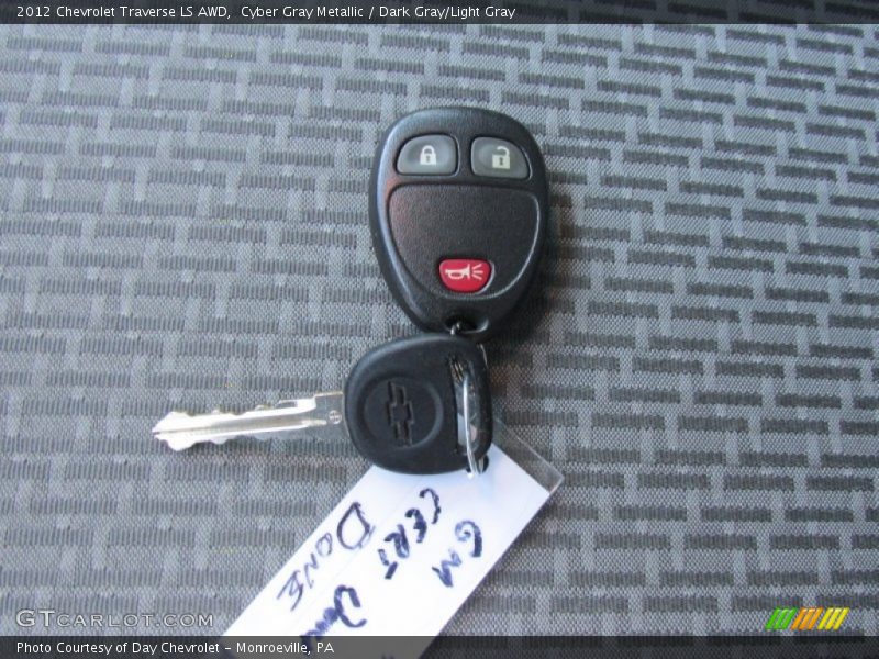 Cyber Gray Metallic / Dark Gray/Light Gray 2012 Chevrolet Traverse LS AWD