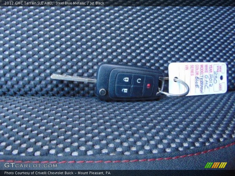 Steel Blue Metallic / Jet Black 2012 GMC Terrain SLE AWD