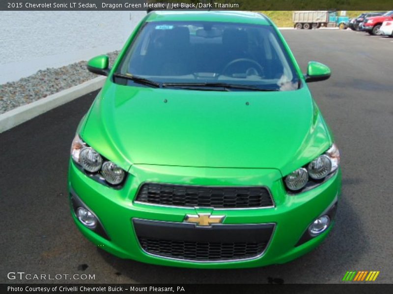 Dragon Green Metallic / Jet Black/Dark Titanium 2015 Chevrolet Sonic LT Sedan