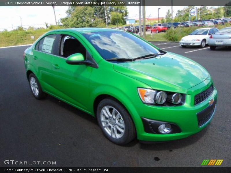 Dragon Green Metallic / Jet Black/Dark Titanium 2015 Chevrolet Sonic LT Sedan