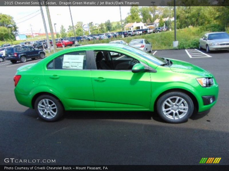 Dragon Green Metallic / Jet Black/Dark Titanium 2015 Chevrolet Sonic LT Sedan