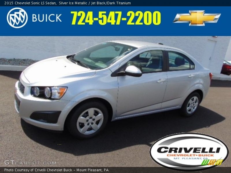 Silver Ice Metallic / Jet Black/Dark Titanium 2015 Chevrolet Sonic LS Sedan
