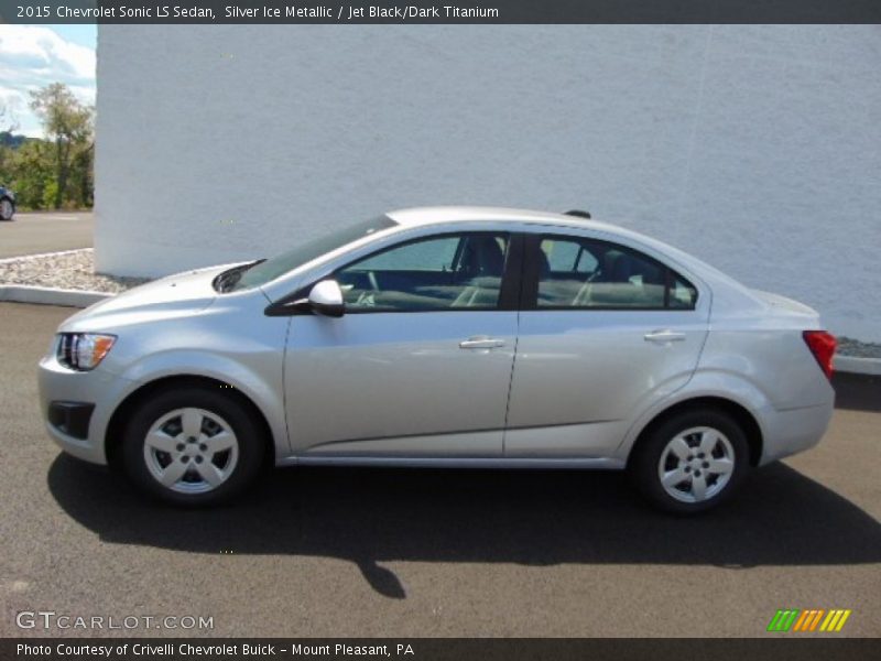 Silver Ice Metallic / Jet Black/Dark Titanium 2015 Chevrolet Sonic LS Sedan