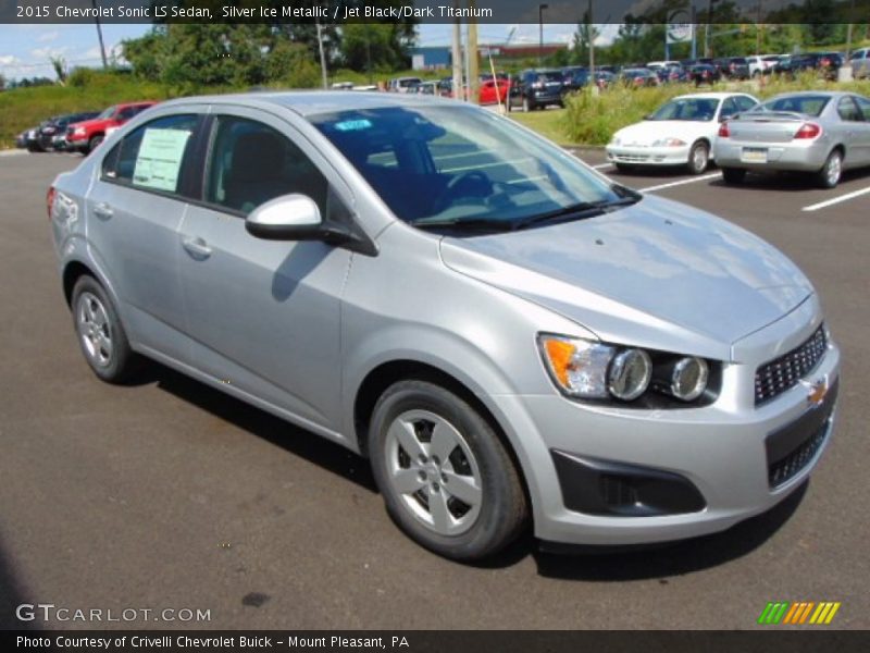 Silver Ice Metallic / Jet Black/Dark Titanium 2015 Chevrolet Sonic LS Sedan