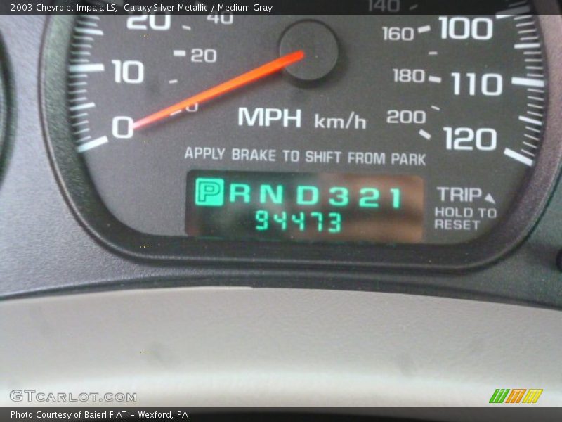 Galaxy Silver Metallic / Medium Gray 2003 Chevrolet Impala LS