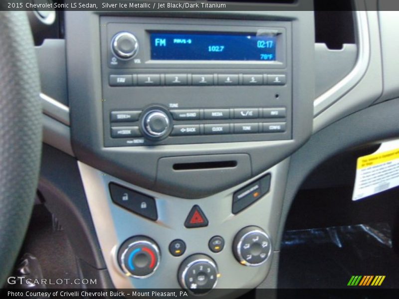 Silver Ice Metallic / Jet Black/Dark Titanium 2015 Chevrolet Sonic LS Sedan