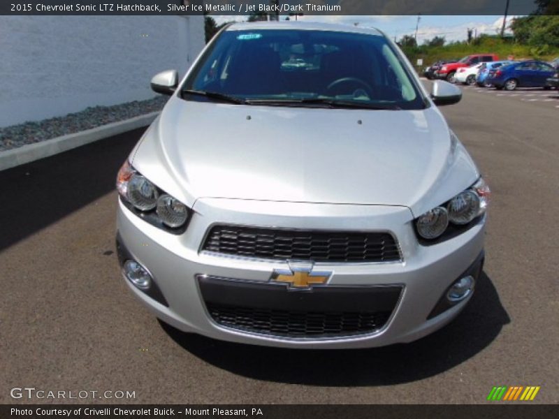 Silver Ice Metallic / Jet Black/Dark Titanium 2015 Chevrolet Sonic LTZ Hatchback