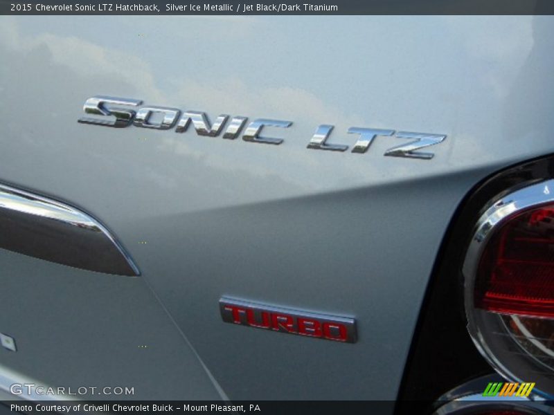 Silver Ice Metallic / Jet Black/Dark Titanium 2015 Chevrolet Sonic LTZ Hatchback
