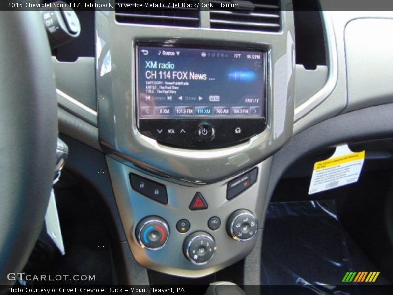 Silver Ice Metallic / Jet Black/Dark Titanium 2015 Chevrolet Sonic LTZ Hatchback