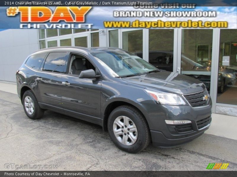 Cyber Grey Metallic / Dark Titanium/Light Titanium 2014 Chevrolet Traverse LS AWD