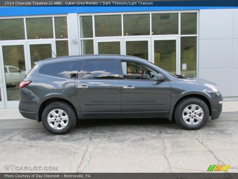 Cyber Grey Metallic / Dark Titanium/Light Titanium 2014 Chevrolet Traverse LS AWD