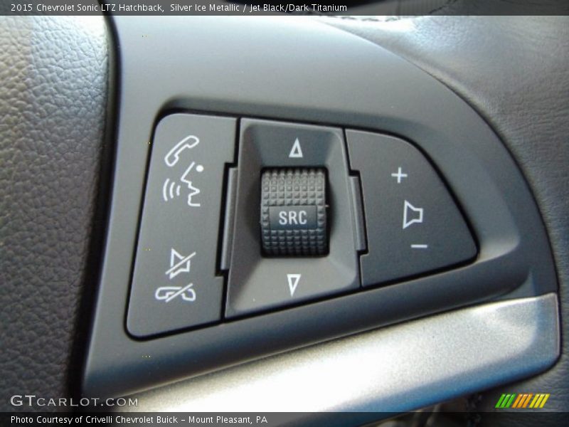 Silver Ice Metallic / Jet Black/Dark Titanium 2015 Chevrolet Sonic LTZ Hatchback